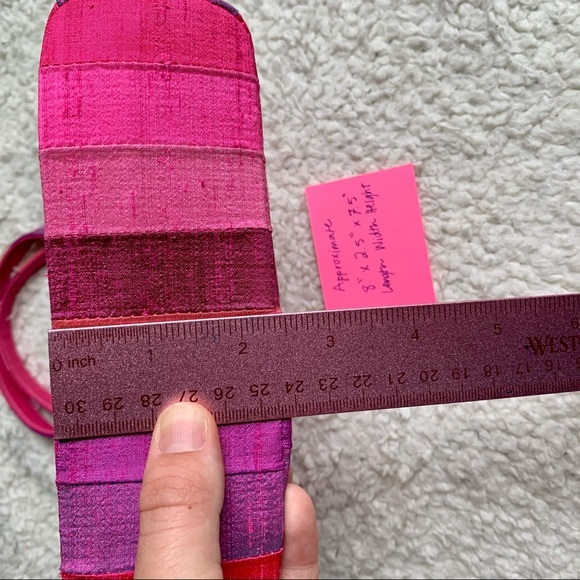 Kate Spade 90s Shantung Top Handle Pink Silk Evening Designer Tote Purse Barbie - Picture 15 of 16